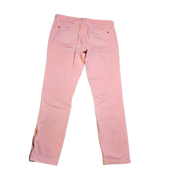 Tommy Hilfiger 8 Pink Skinny Ankle Crop Bottom Zip Jeans - Picture 4 of 8